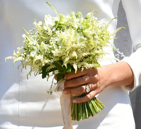 Свадебный образ Меган Маркл: платье, тиара, фата, кольцо, макияж и букет от принца Гарри. Фото