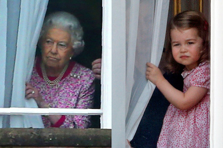 Маленькая принцесса Шарлотта растет точной копией королевы Елизаветы II! Фото