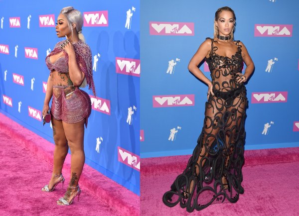 Безвкусица и обнаженка: Звезды на MTV Video Music Awards 2018 шокировали своими нарядами