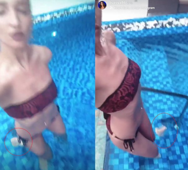 «Прокладку потеряла»: Неряха Бузова опозорилась купанием в бассейне с мусором - Соцсети