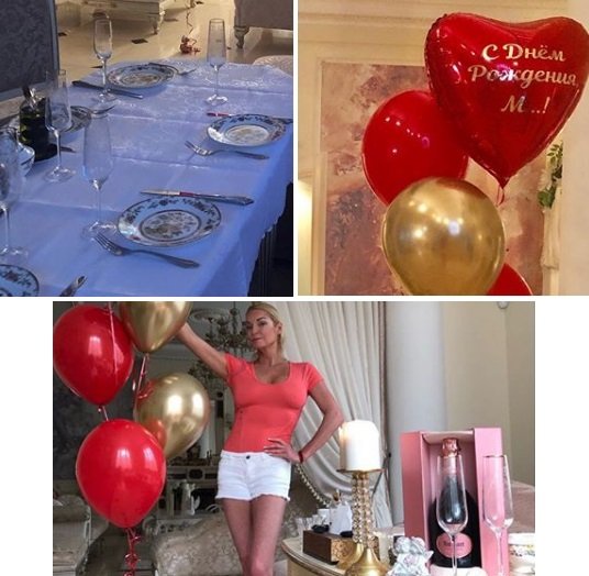 Пустой стол, зато шарики: Волочкова поздравила тайного любовника с днём рождения