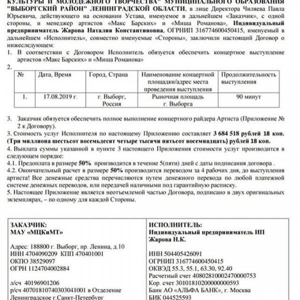 4 млн рублей из налогов россиян: Макс Барских выступит на городском концерте за счет московского бюджета